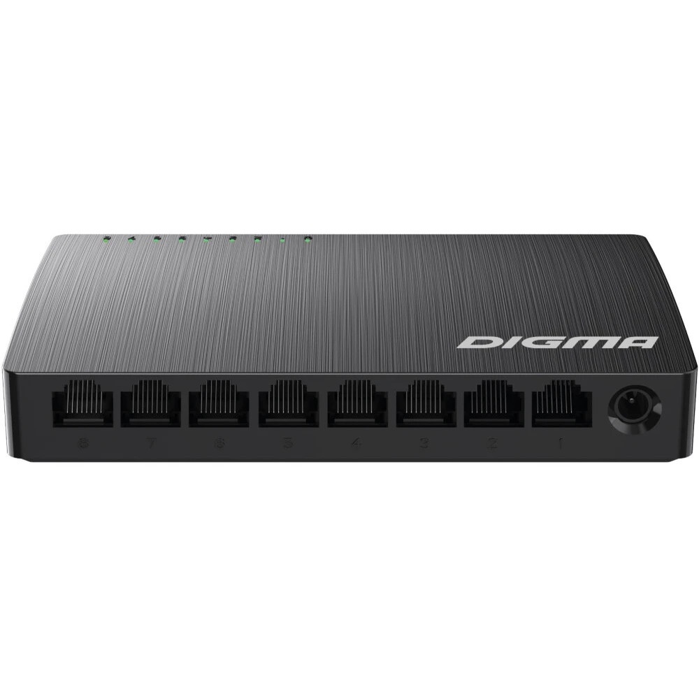 Коммутатор Digma DSW-108GE DSW-108GEV2 (L2) 8x1Гбит/с неуправляемый