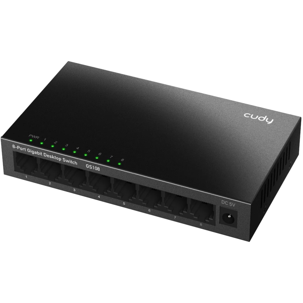 Коммутатор Cudy GS108 (L2) 8x1Гбит/с неуправляемый