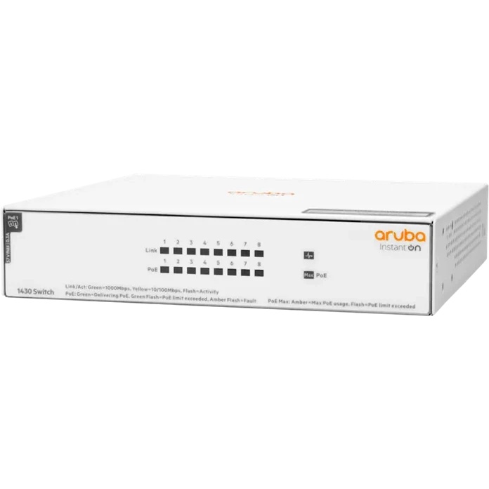 Коммутатор HPE Aruba Instant On 1430 8G Class4 PoE 64W Switch  Switch