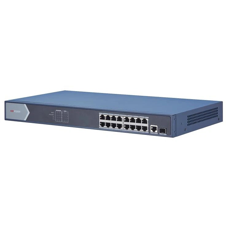 Коммутатор Hikvision DS-3E0518P-E 17G 1SFP 16PoE+ 230W неуправляемый