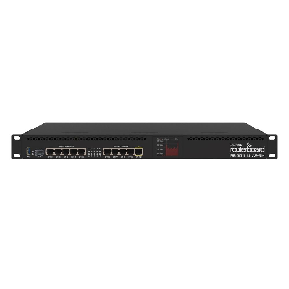 Маршрутизатор 1000M 10PORT 1SFP RB3011UIAS-RM MIKROTIK