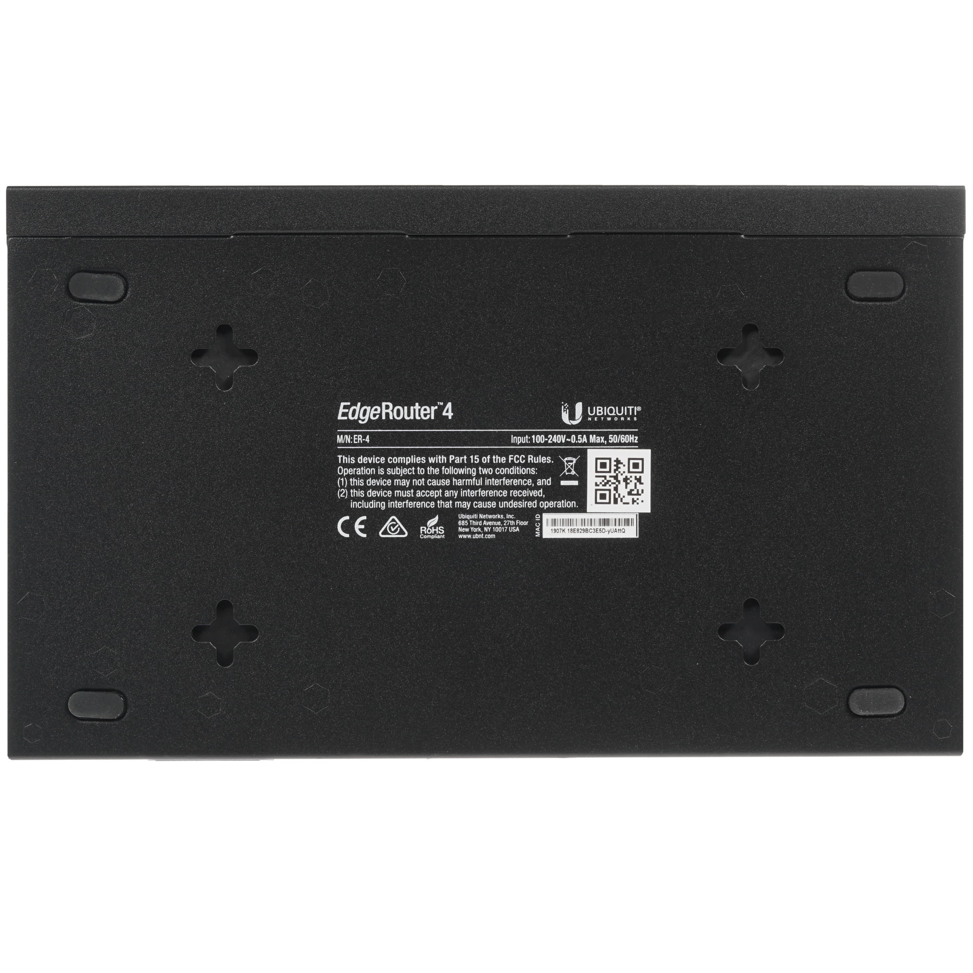 Роутер/Маршрутизатор UBIQUITI ER-4-EU EdgeRouter 4  4 ядра (1 ГГц), 3х 1G RJ45, 1х SFP