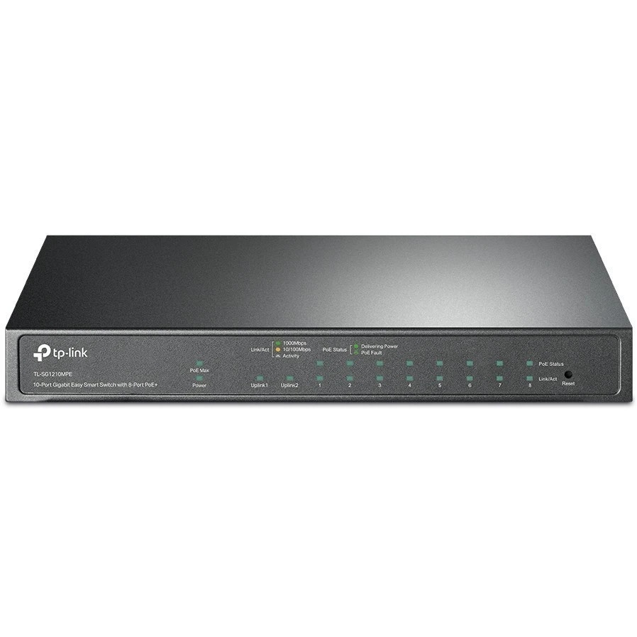 Коммутатор TP-Link TL-SG1210MPE Easy Smart 10-портовый гигабитный с 8 портами PoE+