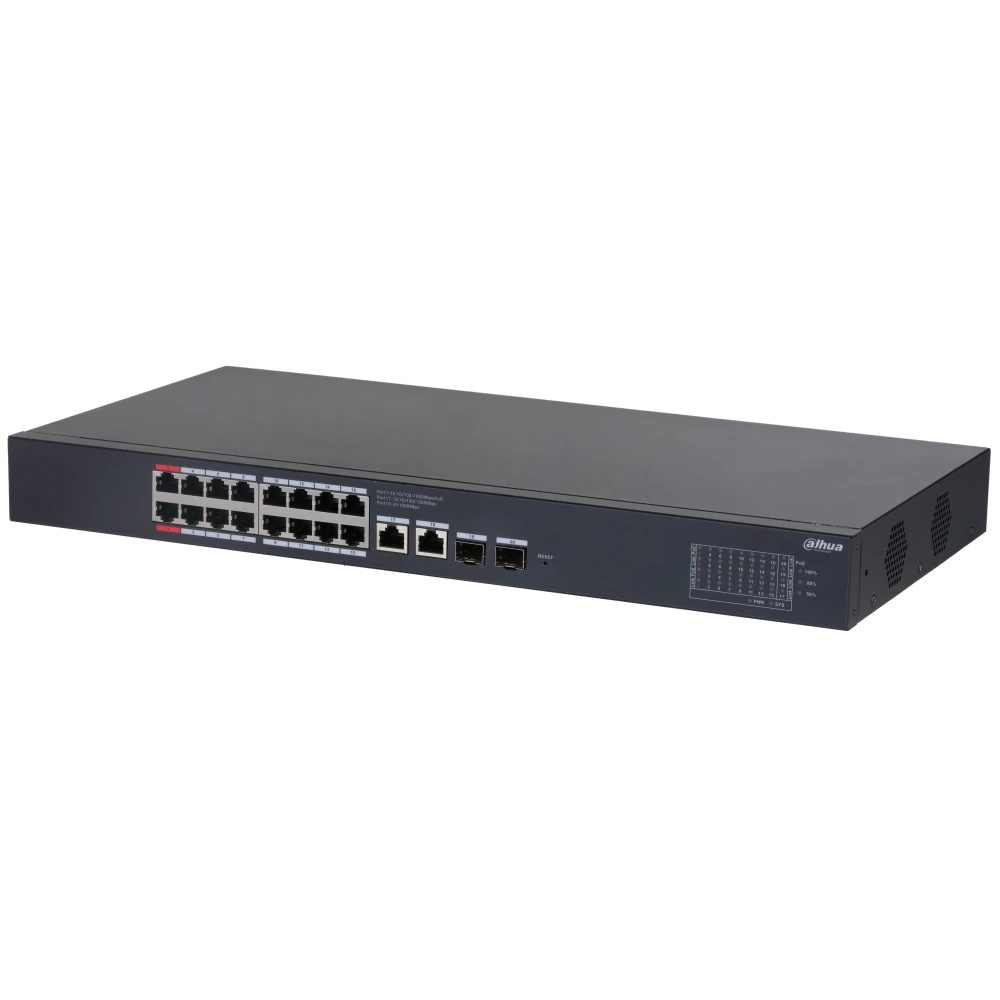 Коммутатор Dahua DH-CS4220-16GT-190 16x100Мбит/с 2x1Гбит/с 2xКомбо(1000BASE-T/SFP) управляемый