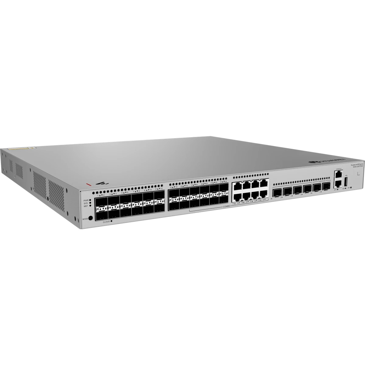 Коммутатор HUAWEI S530-24ST4XE (L3, 24*GE SFP ports, 8 of which are dual-purpose 10/100/1000 or SFP,