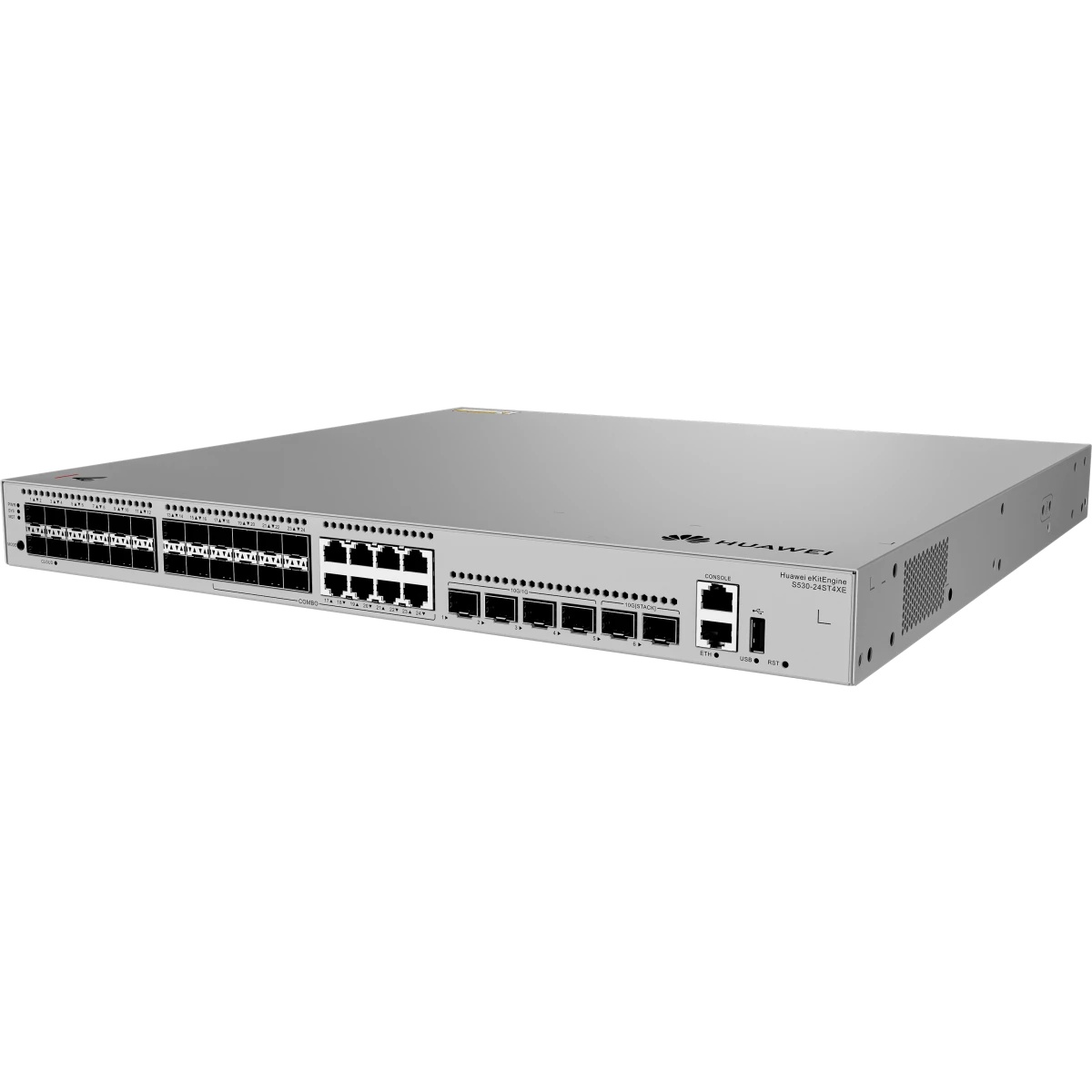 Коммутатор HUAWEI S530-24ST4XE (L3, 24*GE SFP ports, 8 of which are dual-purpose 10/100/1000 or SFP,