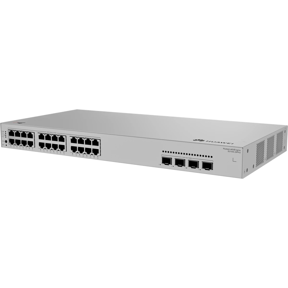 Коммутатор HUAWEI S310S-24P4J (L2+, 24*10/100/1000BASE-T ports (400 W PoE+), 4*2.5GE SFP ports, buil