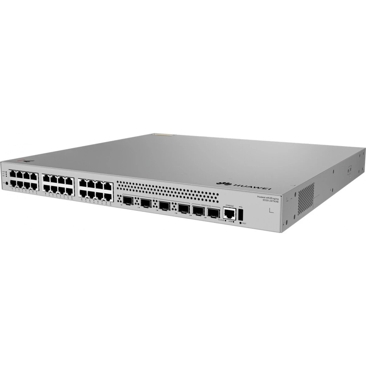 Коммутатор HUAWEI S530-24T4XE (L3, 24*10/100/1000BASE-T ports, 4*10GE SFP+ ports, 2*12GE stack ports