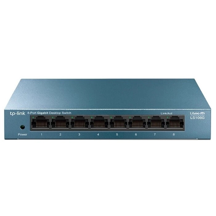 Коммутатор TP-Link LS108G 8-портовый 10/100/1000 Мбит/с настольный коммутатор SMB