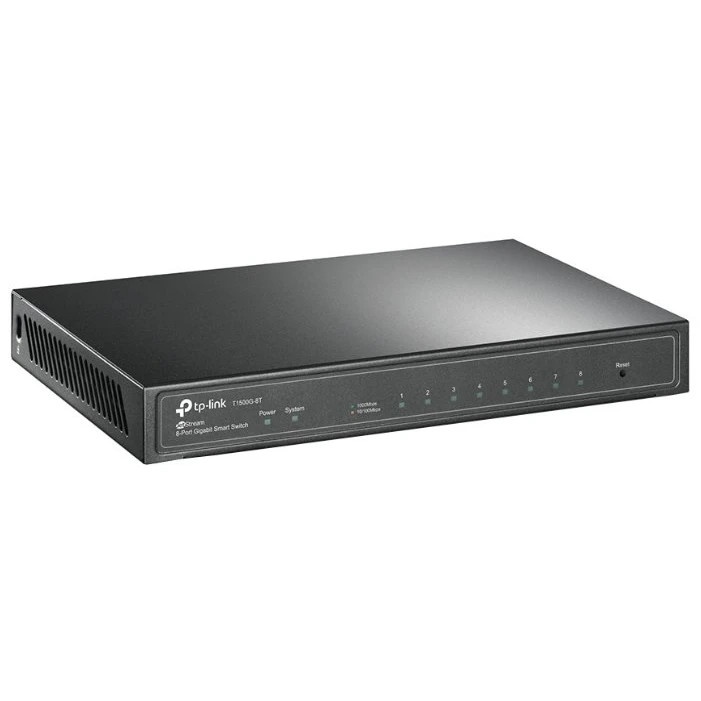 Коммутатор TP-Link JetStream 8-Port Gigabit Smart Switch with 4-Port PoE+, 4× Gigabit PoE+ Ports, 80