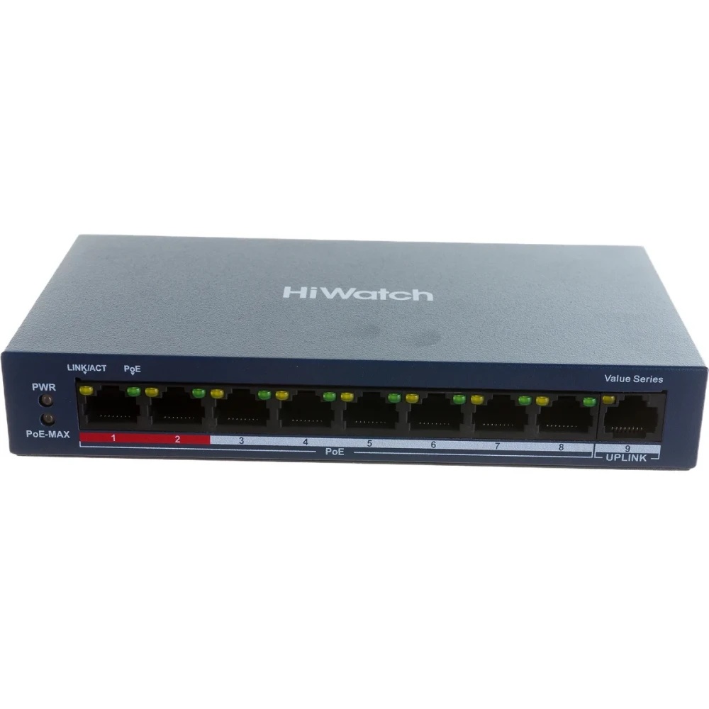 Коммутатор Hikvision HiWatch DS-S908P(B)