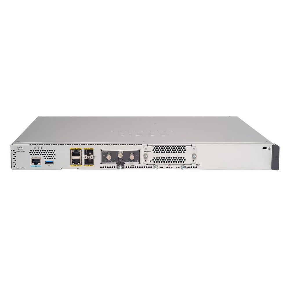 Маршрутизатор CISCO C8200 1RU w/ 1 NIM slot and 4x 1 Gigabit Ethernet WAN ports, HSEC License key (e