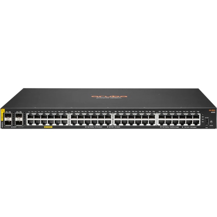 Коммутатор HPE Aruba 6000 R8N85A#ABB 48G 4SFP 48PoE+ 370W управляемый