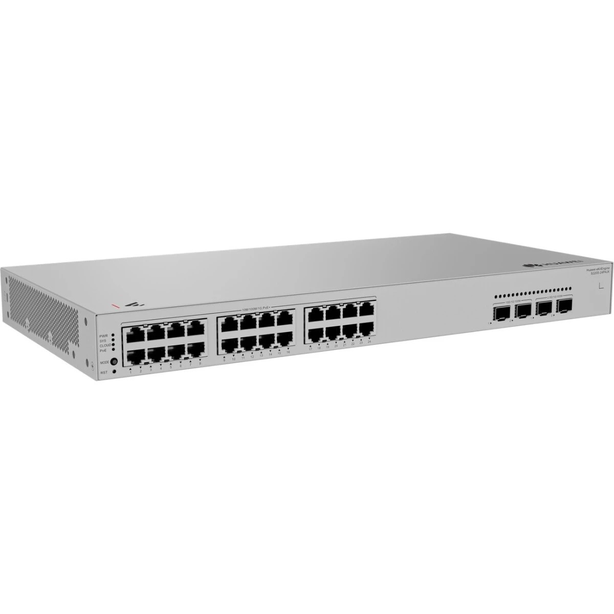Коммутатор HUAWEI S220S-24P4JX (L2, 24*10/100/1000BASE-T ports (400 W PoE+), 2*10GE SFP+ ports, 2*2.
