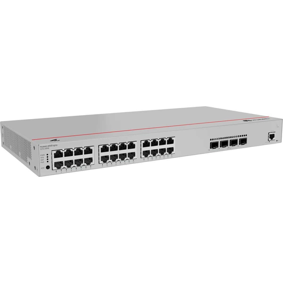 Коммутатор HUAWEI S310-24P4X (L2+, 24*10/100/1000BASE-T ports(400W PoE+), 4*10GE SFP+ ports, built-i