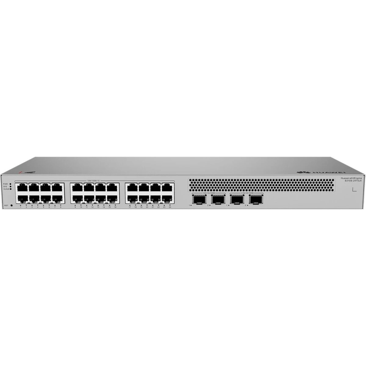 Коммутатор HUAWEI S310S-24T4JX (L2+, 24*10/100/1000BASE-T ports, 2*10GE SFP+ ports, 2*2.5GE SFP port