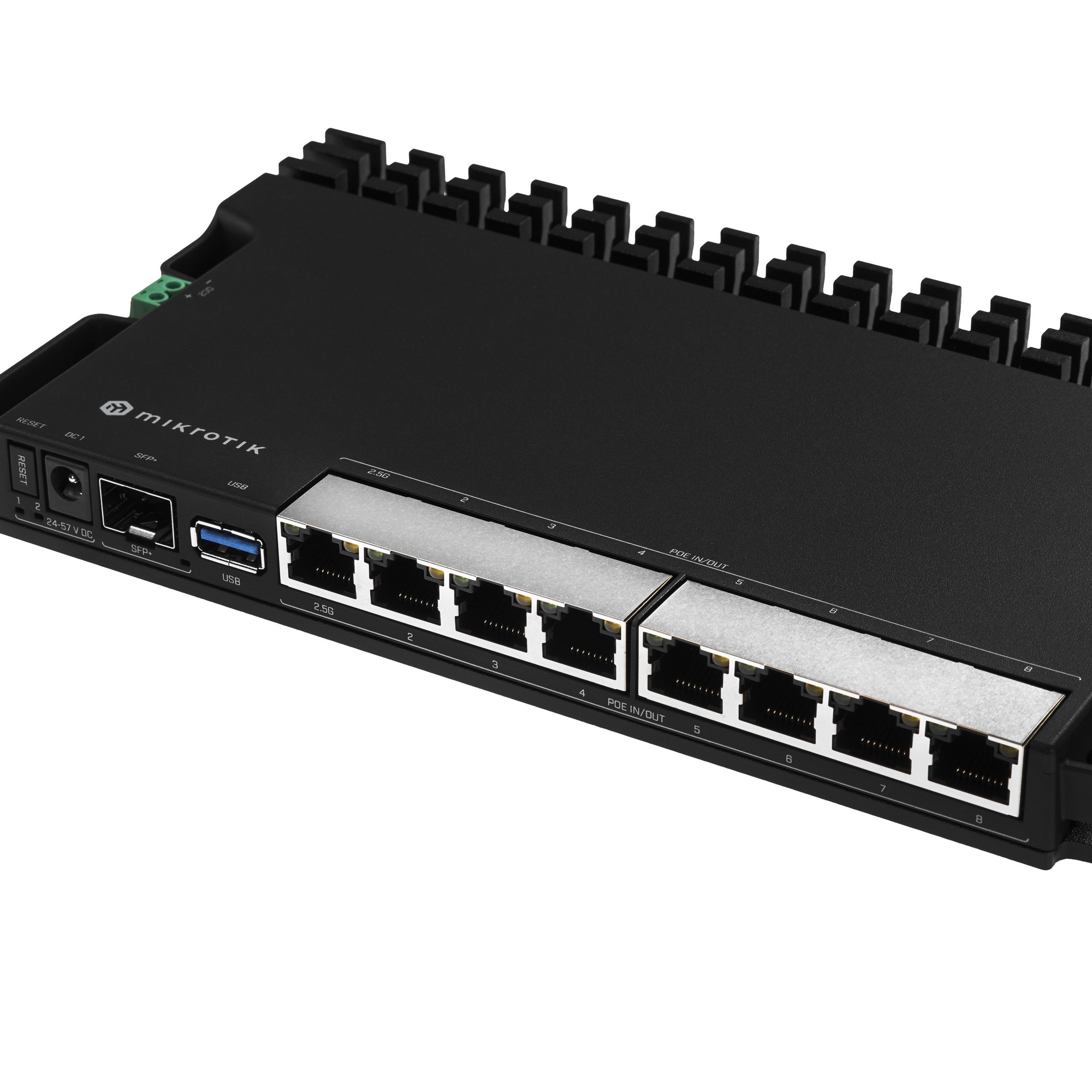 Маршрутизатор Mikrotik RB5009UPr+S+IN ,7х 1G RJ45, 2.5G RJ45, 10G SFP+, 1xPoE in, 7x PoE out