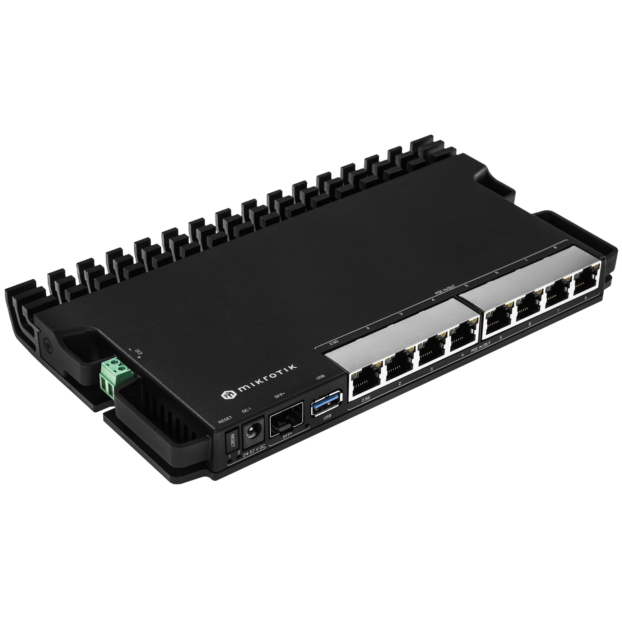 Маршрутизатор Mikrotik RB5009UPr+S+IN ,7х 1G RJ45, 2.5G RJ45, 10G SFP+, 1xPoE in, 7x PoE out