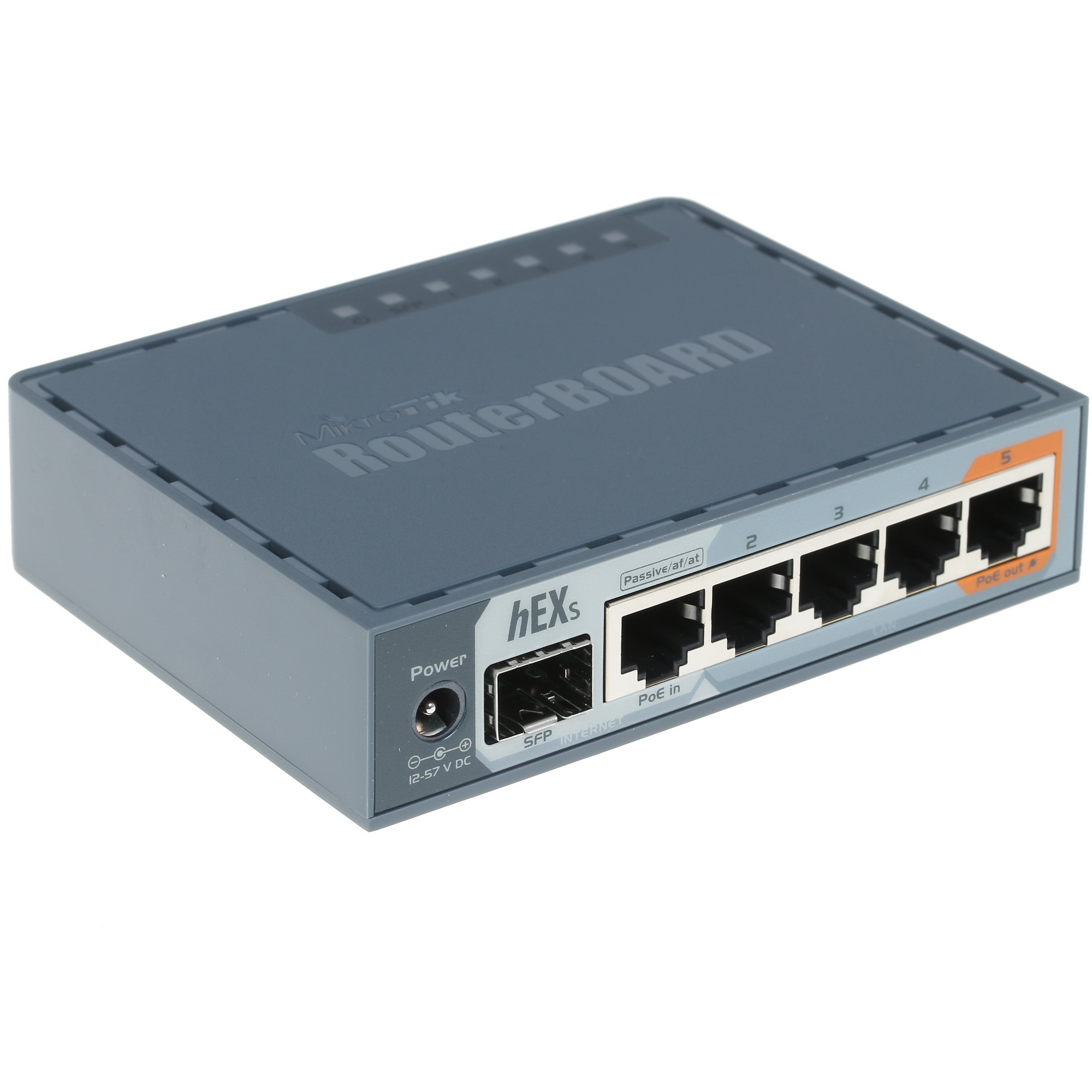 PoE-маршрутизатор MikroTikRB760iGS2 ядра (880 МГц), 5х 1G RJ45, SFP, USB, MicroSD, раздача PoE (HEX