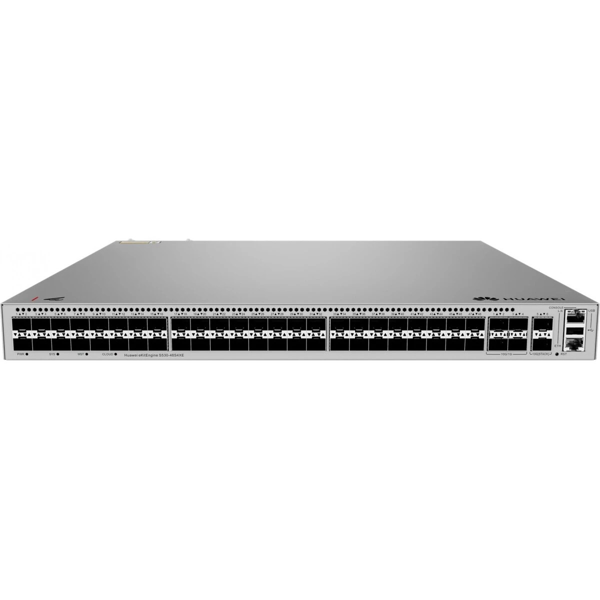 Коммутатор HUAWEI S530-48S4XE (L3, 48*GE SFP ports, 4*10GE SFP+ ports, 2*12GE stack ports, with 1*AC