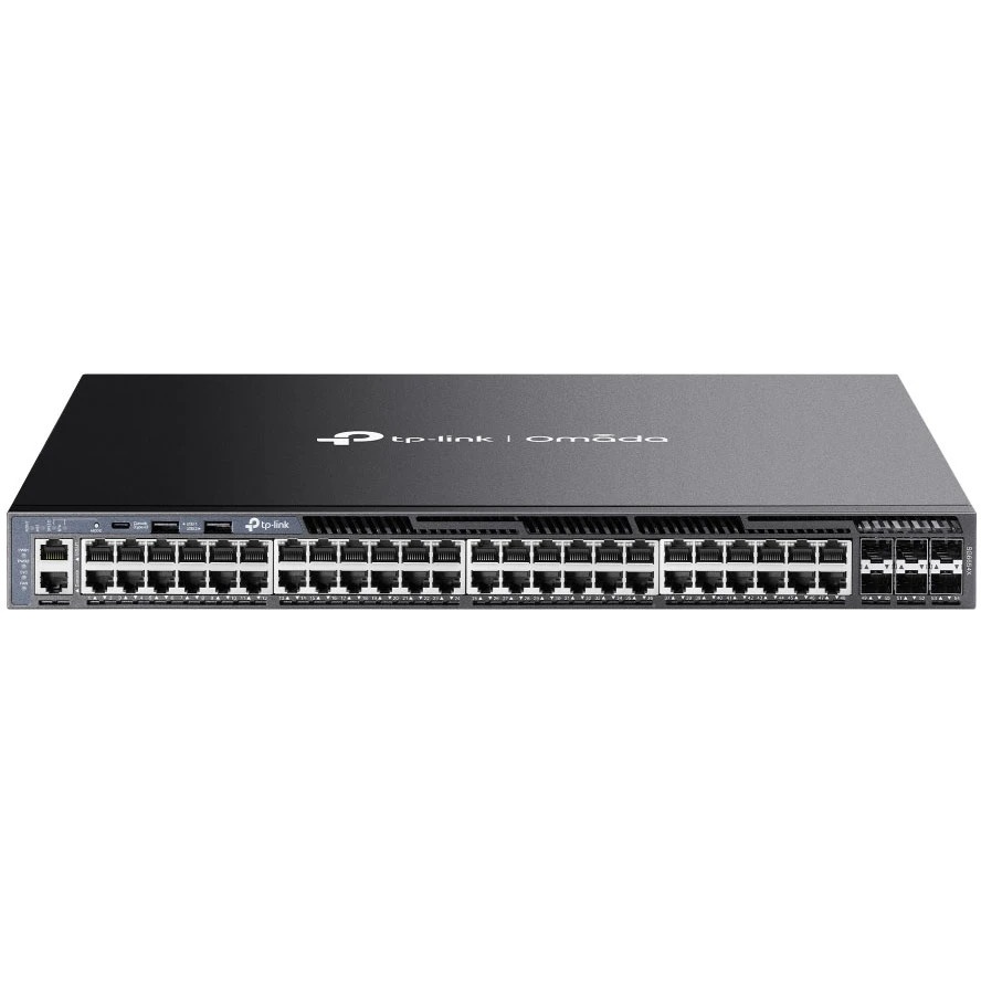 Стекируемый управляемый коммутатор TP-Link SG6654X 3 го уровня Omada с 48 гигабитными портами и 6 по