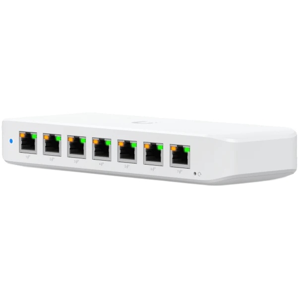Коммутатор Ubiquiti UniFi Switch Ultra 210W PoE-коммутатор, 8х 1G RJ45, раздача 202 Вт