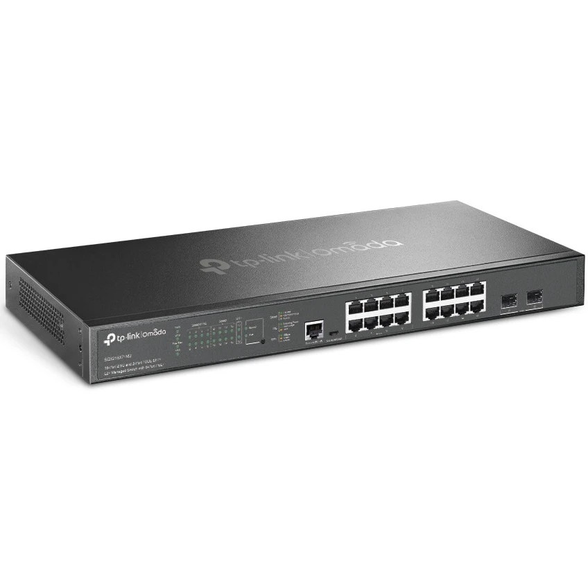 Коммутатор TP-Link SG3218XP-M2 (L2+) 16x2.5Гбит/с 2xКомбо(10GBase-T/SFP+) 2SFP+ 8PoE+ 240W управляем