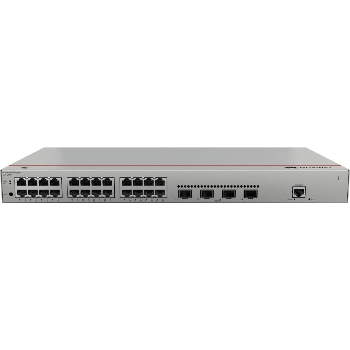 Коммутатор HUAWEI S220-24T4X (L2, 24*10/100/1000BASE-T ports, 4*10GE SFP+ ports, built-in AC power)