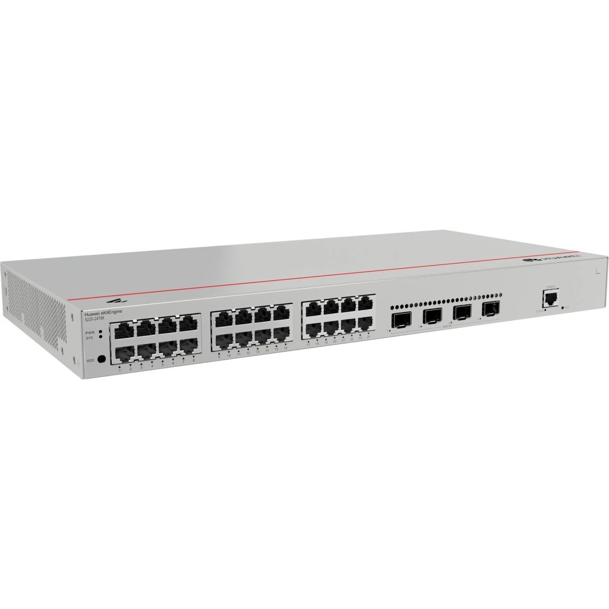 Коммутатор HUAWEI S220-24T4X (L2, 24*10/100/1000BASE-T ports, 4*10GE SFP+ ports, built-in AC power)