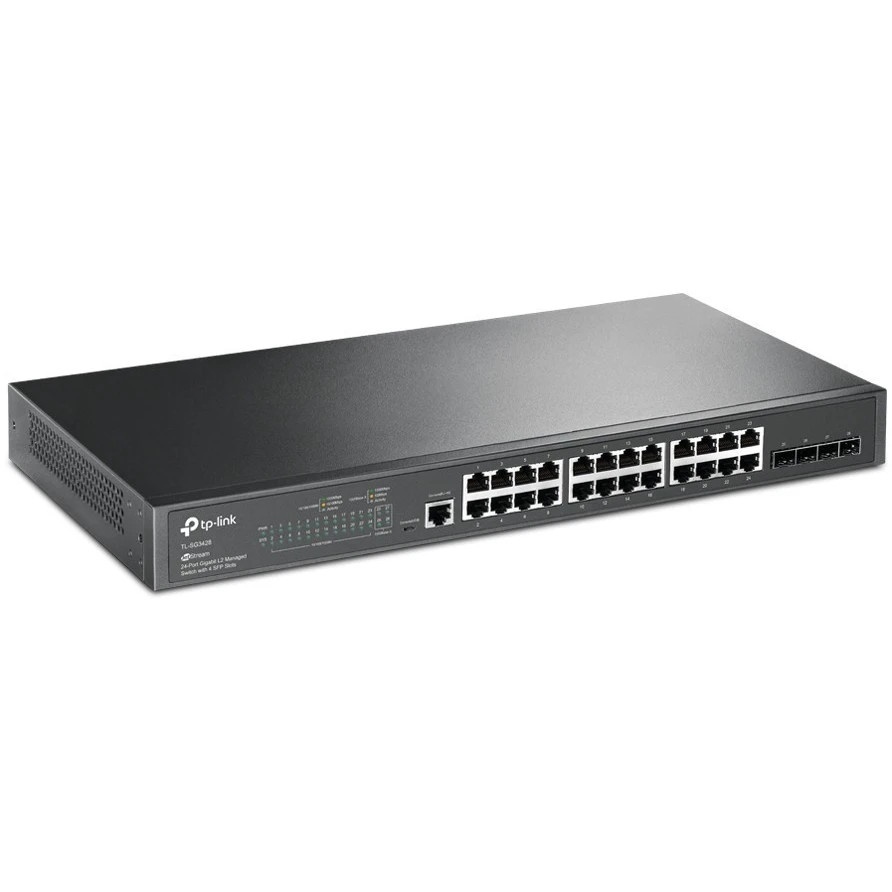 Коммутатор TP-Link JetStream™ 24-port Gigabit L2/L2+ Managed Switch with 4 SFP slots, support SDN co