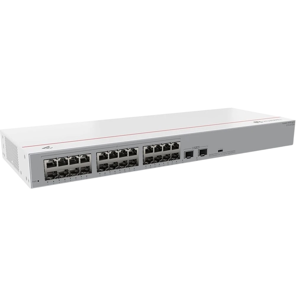 Коммутатор HUAWEI S110-24T2SR (24*10/100/1000BASE-T ports, 2*GE SFP ports, AC power)