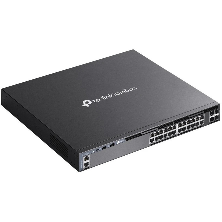 Стекируемый управляемый коммутатор 3 го уровня TP-Link SG6428X Omada с 24 гигабитными портами и 4 по