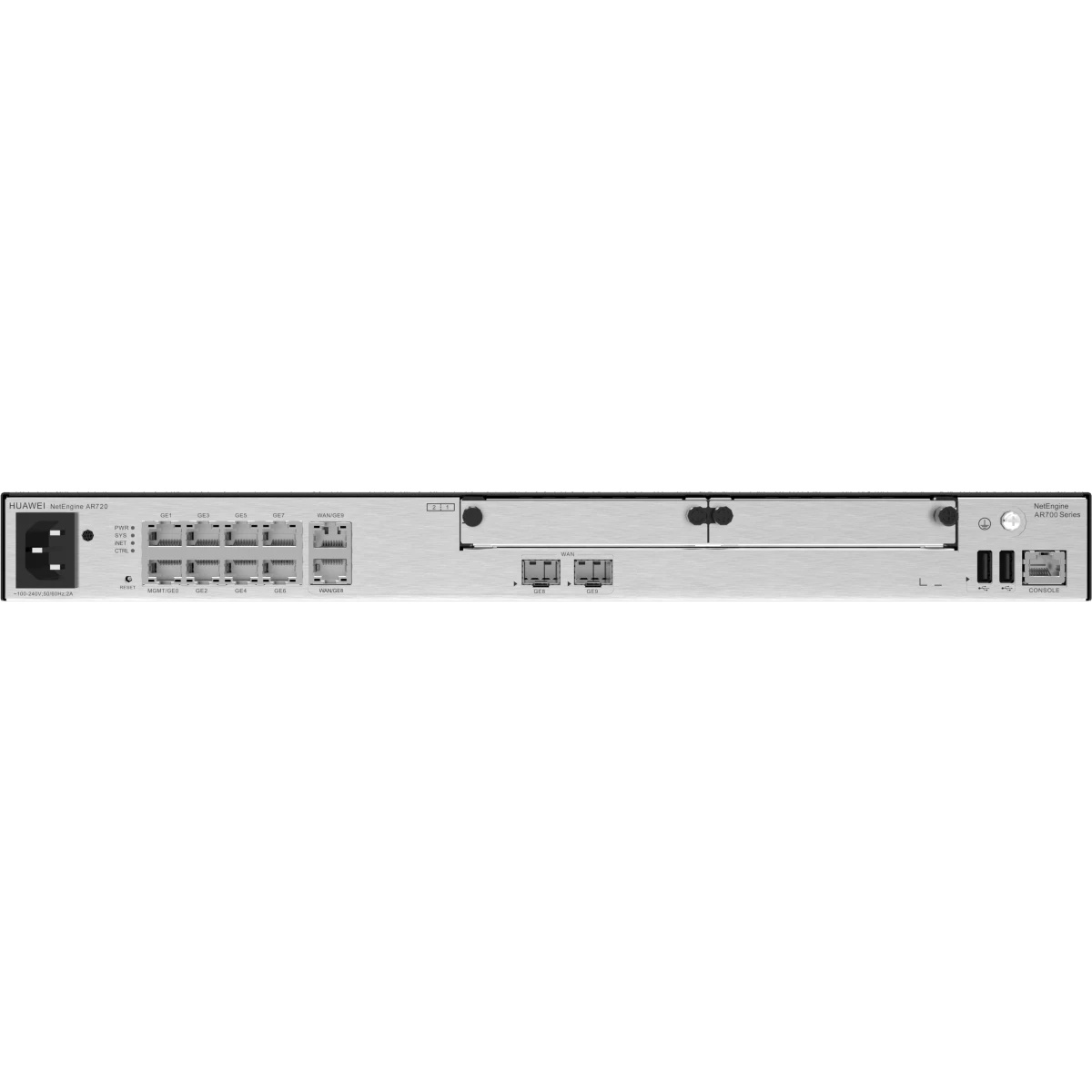 Маршрутизатор HUAWEI Router AR720 2*GE combo WAN, 1*10GE(SFP+) WAN, 8*GE LAN, 1*GE combo LAN, 2*USB,