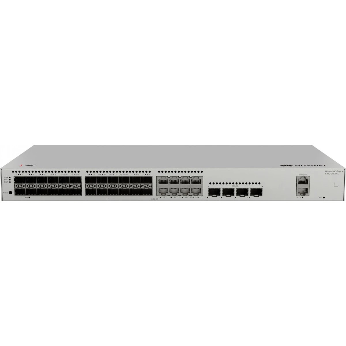 Коммутатор HUAWEI S310-24ST4X (L2+, 24*GE SFP ports, 8 of which are dual-purpose 10/100/1000 or SFP,