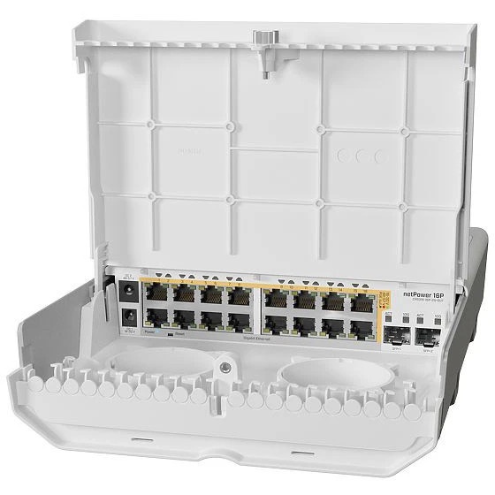 Коммутатор MikroTik Cloud Router Switch 318-16P-2S+OUT with 800MHz CPU, 256MB RAM, 16x Gigabit LAN w