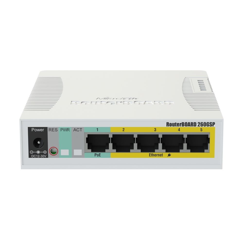 Сетевой коммутатор MikroTik RB260GSP RouterBOARD 260GSP with indoor case and power supply