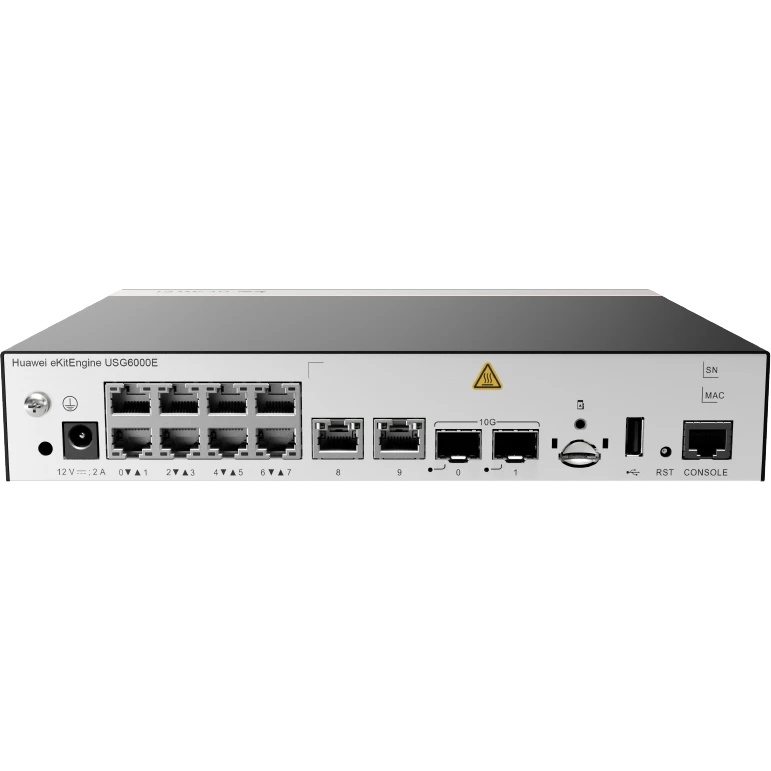 Межсетевой экран HUAWEI Firewall USG6000E-S03 (10*GE RJ45+2*10GE SFP+, 1*Adapter, Include SSL VPN 10