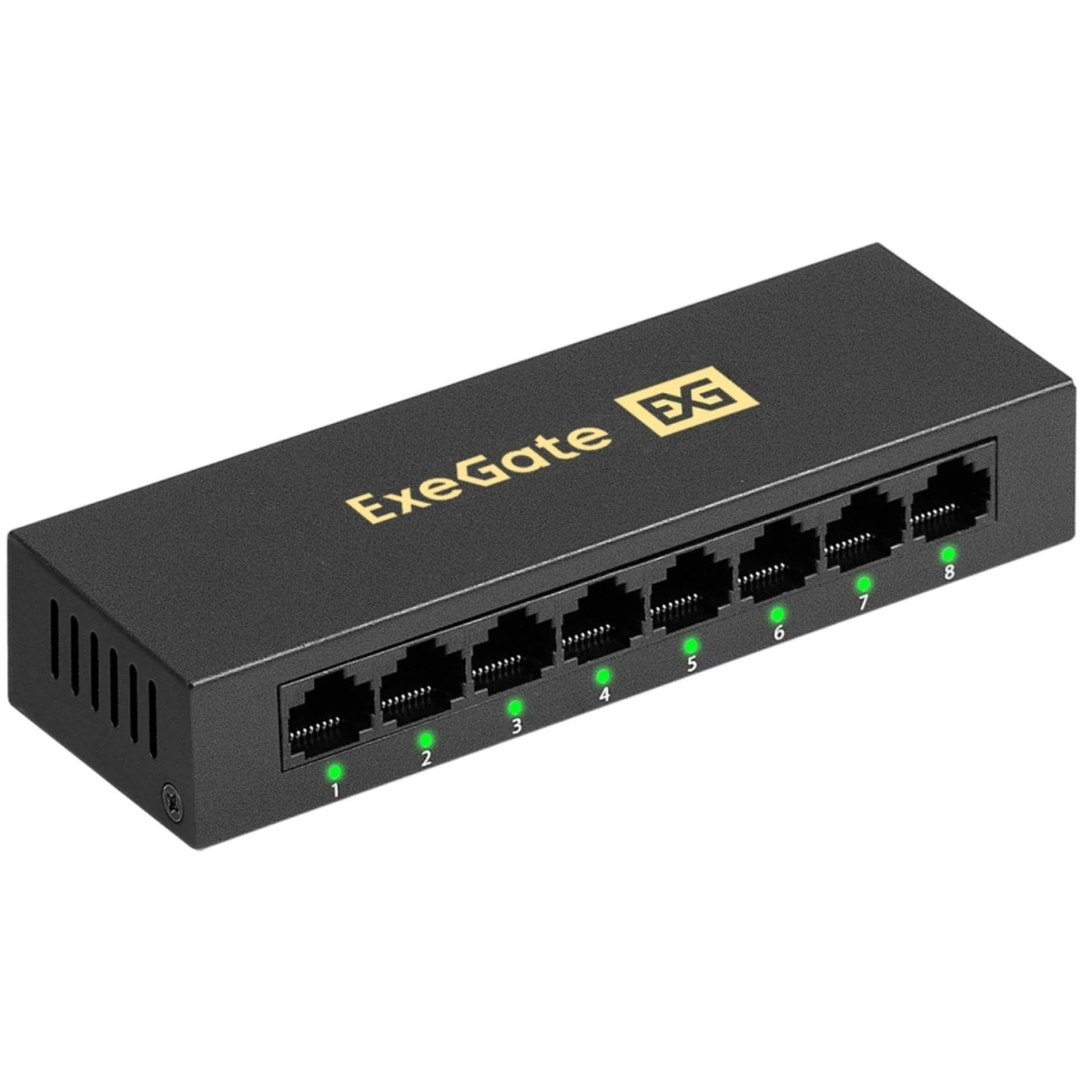 Коммутатор неуправляемый ExeGate EDES-1008D (8-портовый UTP 10/100Mbps, металлический корпус, с функ