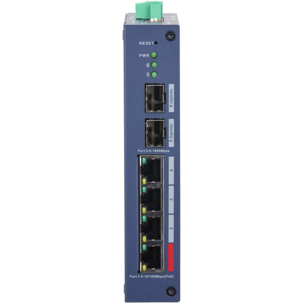Коммутатор Dahua DH-CHS4206-4ET-90 4-портовый PoE управляемый 4 RJ45 10/100Мбит/с (PoE/PoE+/Hi-PoE),
