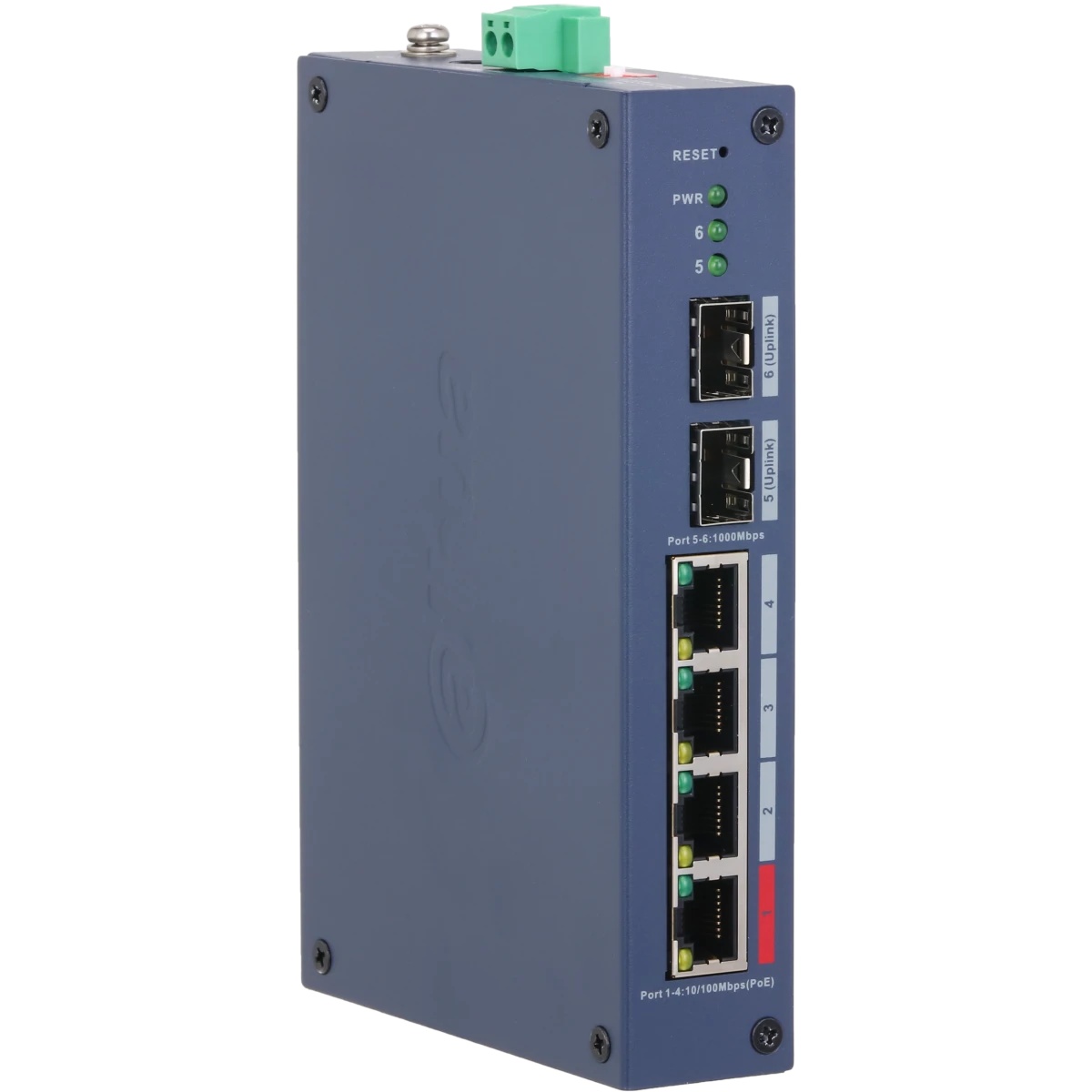 Коммутатор Dahua DH-CHS4206-4ET-90 4-портовый PoE управляемый 4 RJ45 10/100Мбит/с (PoE/PoE+/Hi-PoE),