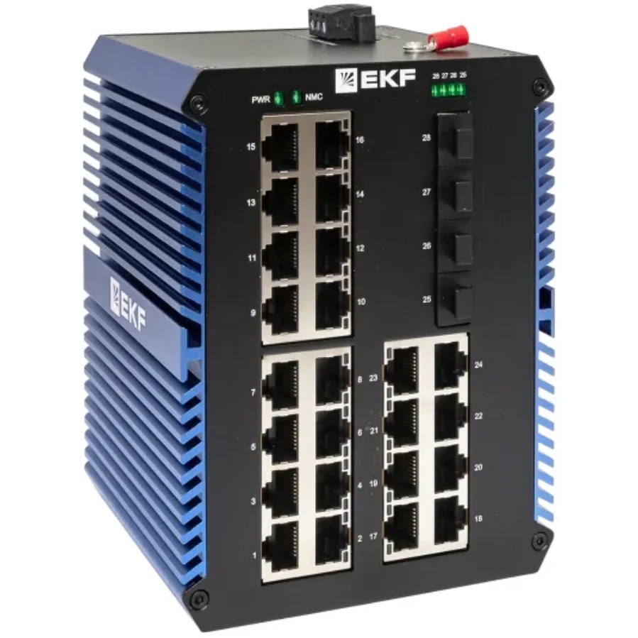 Промышленный неуправляемый коммутатор U-4GX/SFP-24GTP, 4 порта 1000Base-X SFP, 24 порта 10/100/1000B