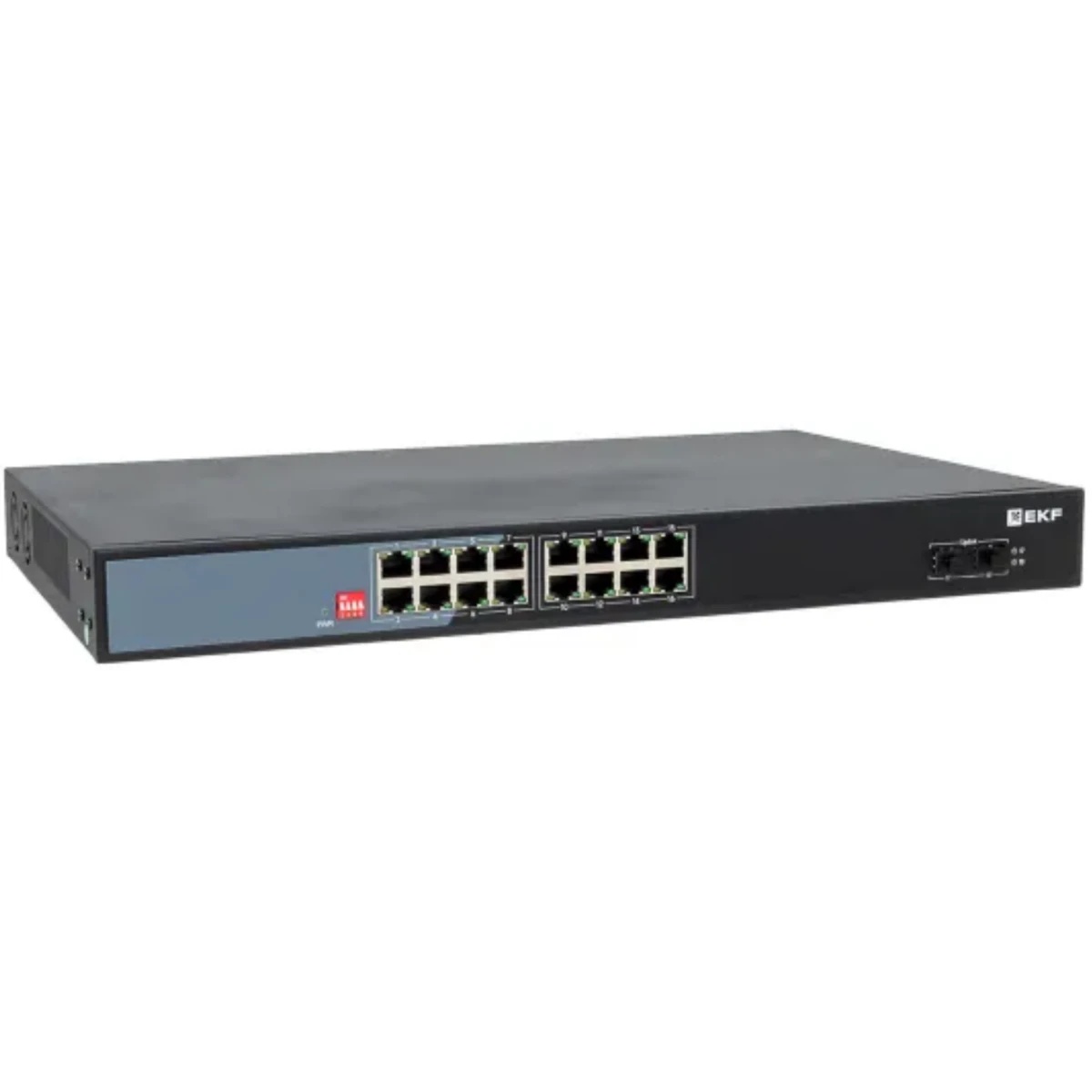 Коммутатор промышленный неуправляемый EKF TSX-U-2GX/SFP-16GTP-R U-2GX/SFP-16GTP-R 2 порта 1000Base-X
