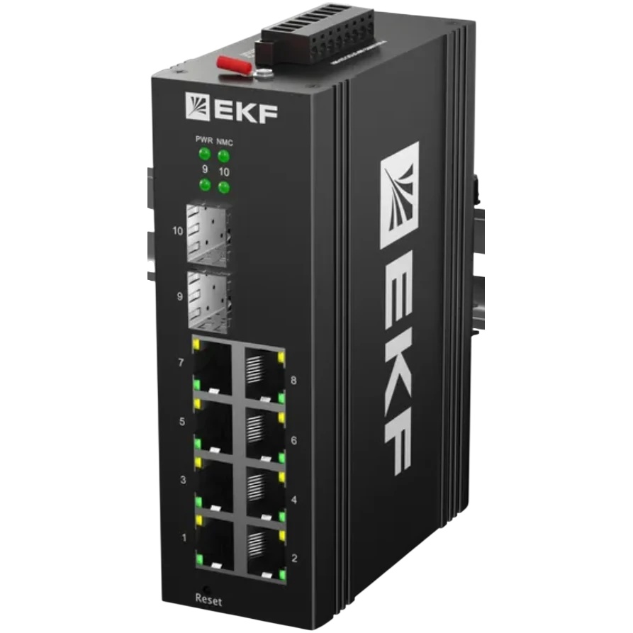 Коммутатор промышленный управляемый EKF TSX-ML2-2GX/SFP-8GTP уровня L2 ML2-2GX/SFP-8GTP 2 порта 1000