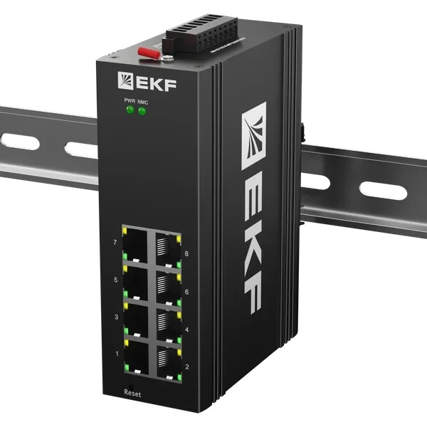 Коммутатор промышленный управляемый EKF TSX-ML2-8GTP уровня L2 ML2-8GTP 8 портов /0/Base-T(X) RJ45 c