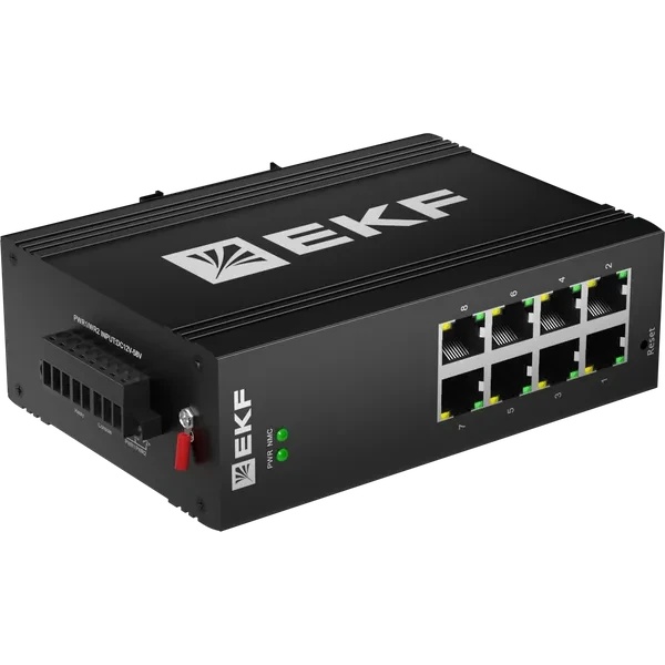 Коммутатор промышленный управляемый EKF TSX-ML2-8GTP уровня L2 ML2-8GTP 8 портов /0/Base-T(X) RJ45 c