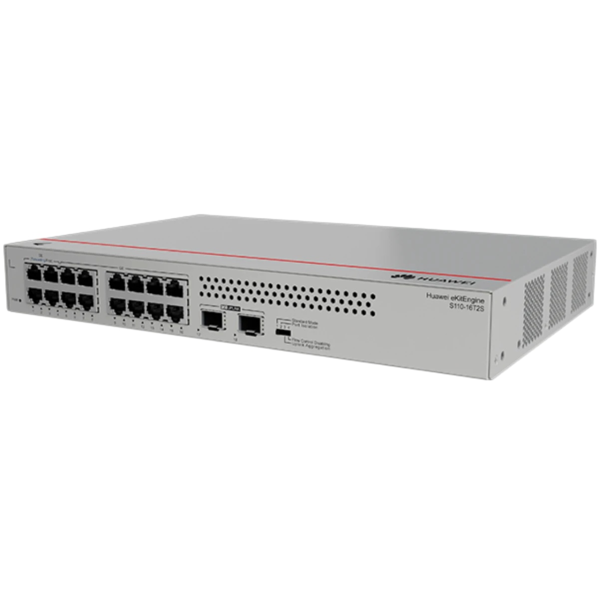 Коммутатор HUAWEI S110-16T2S (16*10/100/1000BASE-T ports, 2*GE SFP ports, built-in AC power, fanless