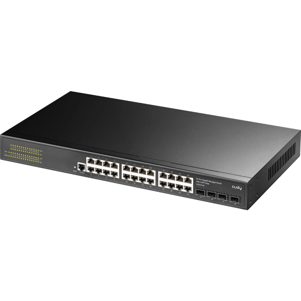 Коммутатор Cudy GS2024S2 (L2) 24x1Гбит/с 4SFP управляемый
