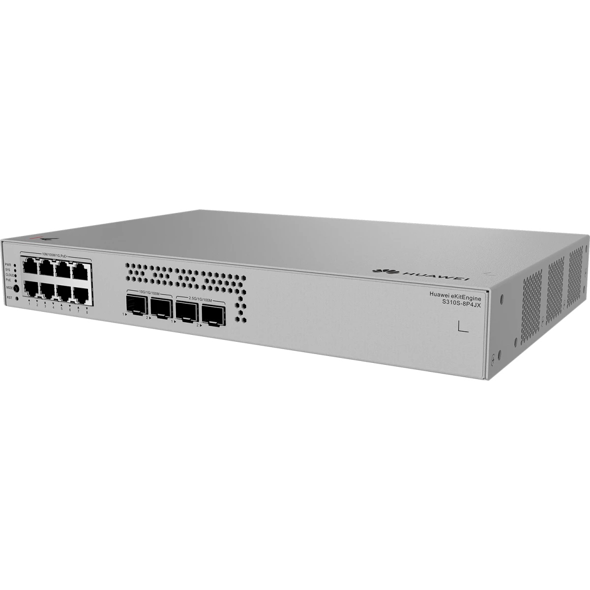 Коммутатор HUAWEI S310S-8P4JX (L2+, 8*10/100/1000BASE-T ports (128 W PoE+), 2*10GE SFP+ ports, 2*2.5
