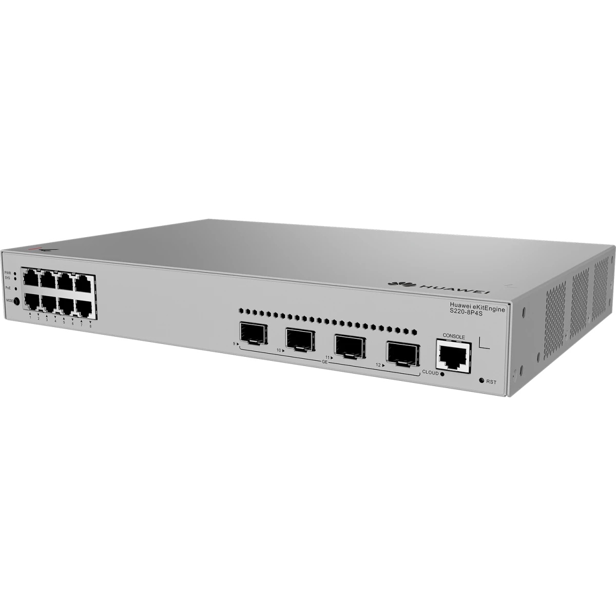 Коммутатор HUAWEI S220-8P4S  8*10/100/1000BASE-T ports(125W PoE+),4*GE коммутатор с SFP портами