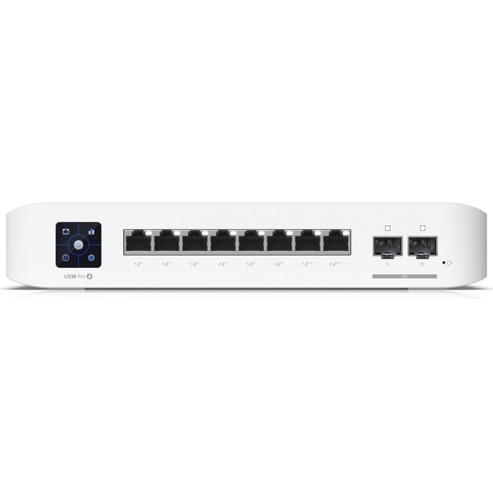 Коммутатор Ubiquiti UniFi Switch Pro 8 PoE PoE-коммутатор, 8х 1G RJ45, 2х 10G SFP+, раздача 120 Вт